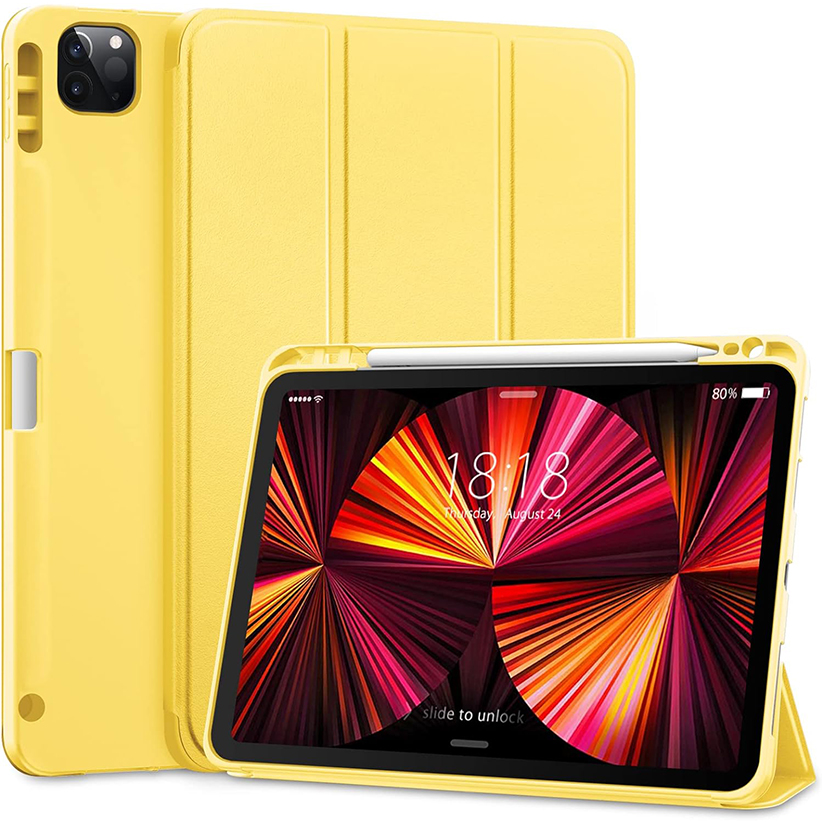 iPad 12.9 Pro Case 2022/2021/2020/2018-Best Buy iPad Case with Soft TPU Back Shell/ Pencil Holder